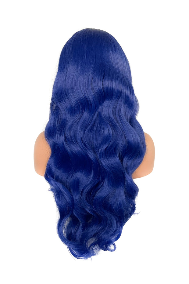 Blue wig