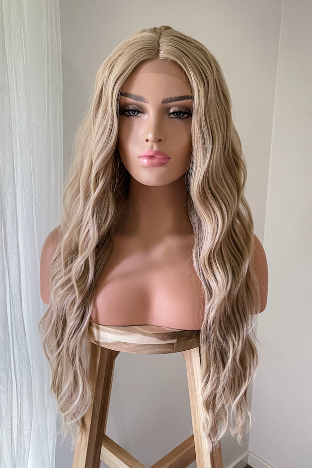 long blonde wig