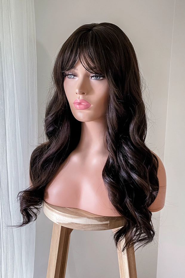 MONIQUE - DARK BROWN FRINGE WIG