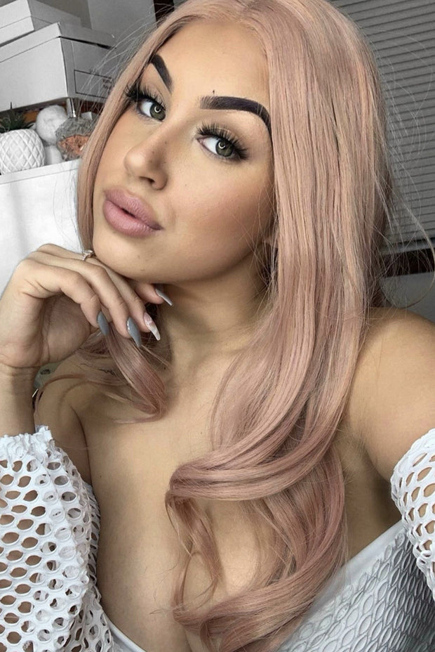 pink wig